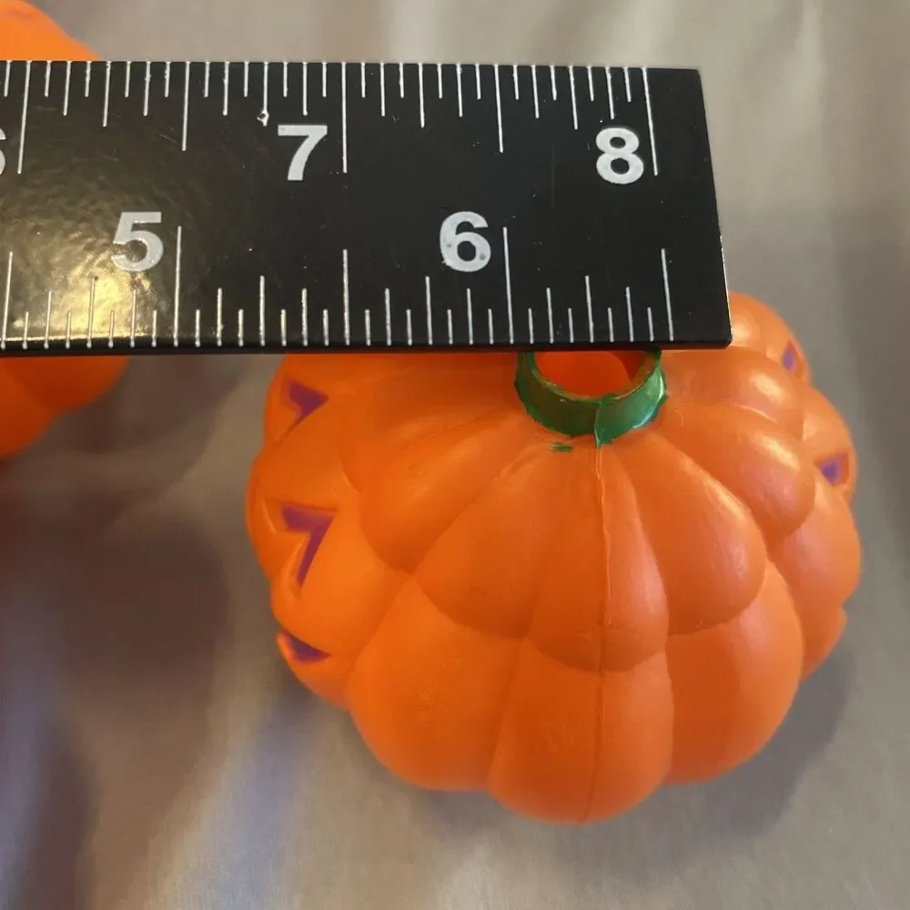 Vintage Halloween Jack-O-Lantern Pumpkin String Light Covers Blow Mold Pumpkin